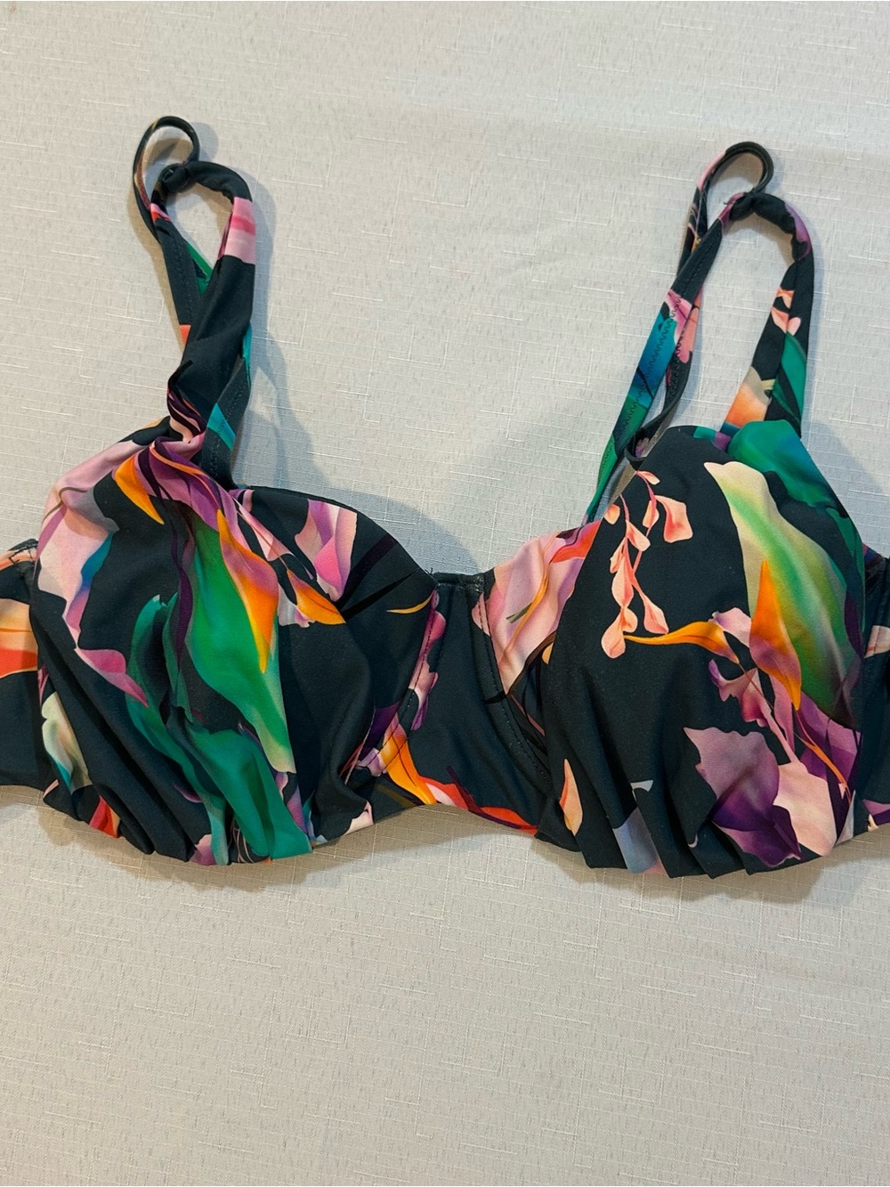CALIA 34C Tropical Floral Underwire Bikini Top